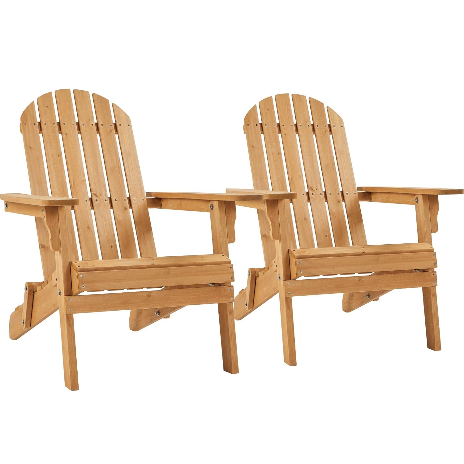 Outdoor Furniture And Fire Pit - Set Kursi Adirondack Lipat 2 Buah