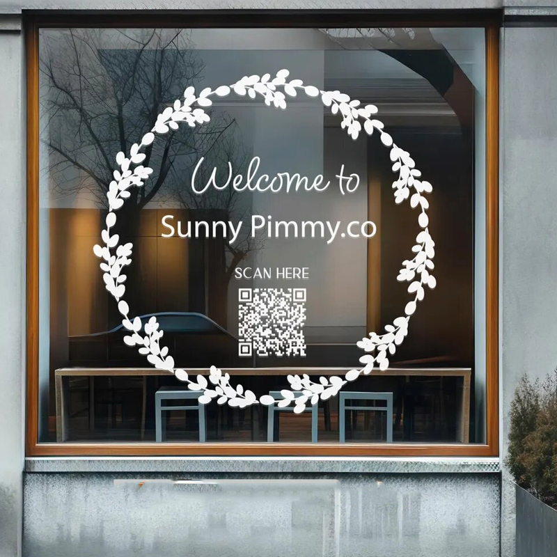 Outdoor Furniture Store - Stiker karangan bunga daun untuk dekorasi