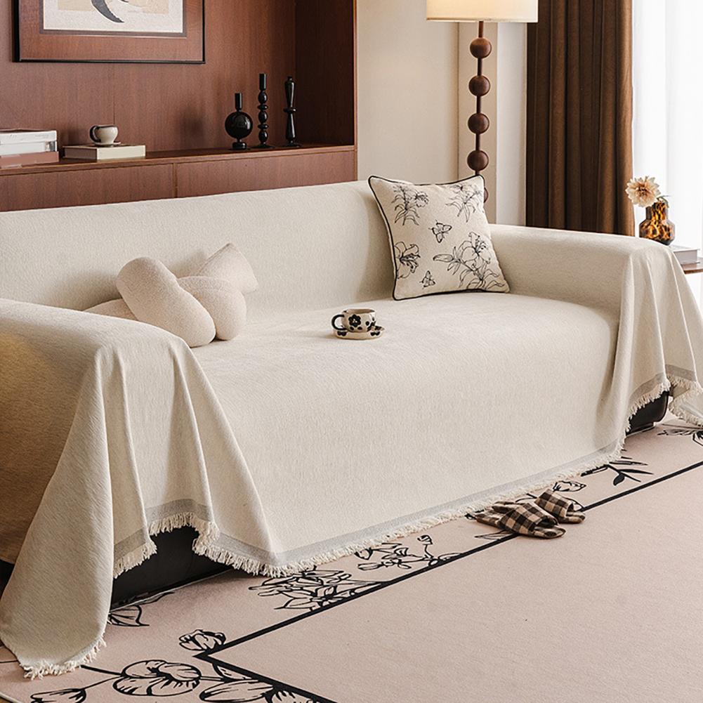 Outdoor Furniture One Piece - Sarung Sofa Chenille yang Mudah Dipasang,