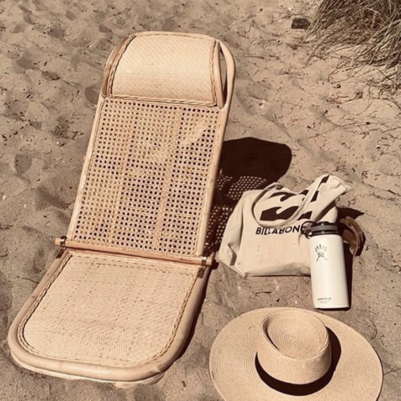 Outdoor Furniture In Bali - Kursi Pantai Rotan Anyaman Lipat Portabel