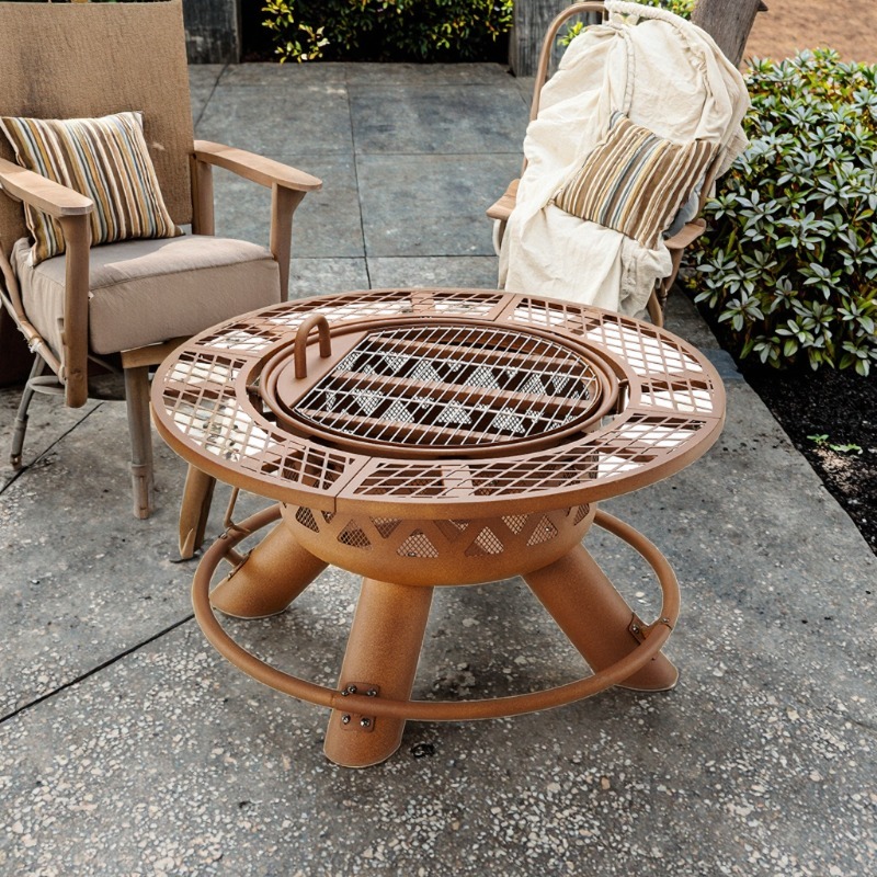 Outdoor Furniture And Fire Pit - Set Pemanggang Barbekyu & Perapian Luar