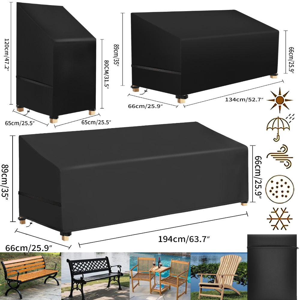 Outdoor Furniture Lounge Chair - Penutup Kursi Teras Anti Air, Pelindung