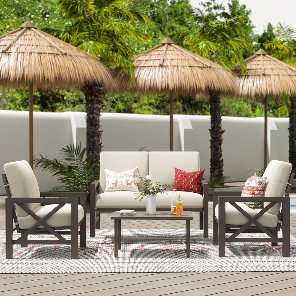 Set Patio Empat Bagian, Furnit - Outdoor Furniture One Piece ulasan dan harga