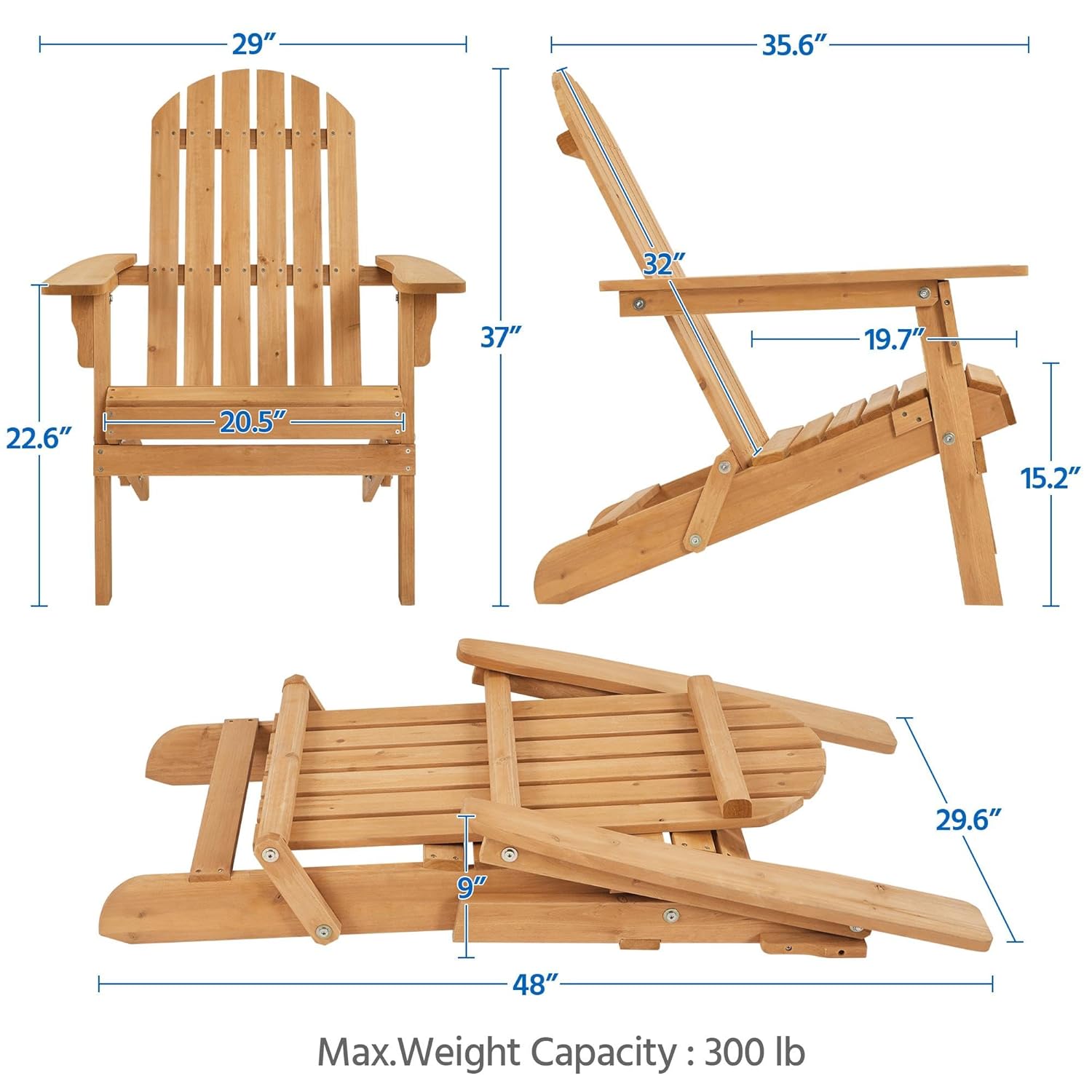 Set Kursi Adirondack Lipat 2 B - Outdoor Furniture And Fire Pit ulasan dan harga