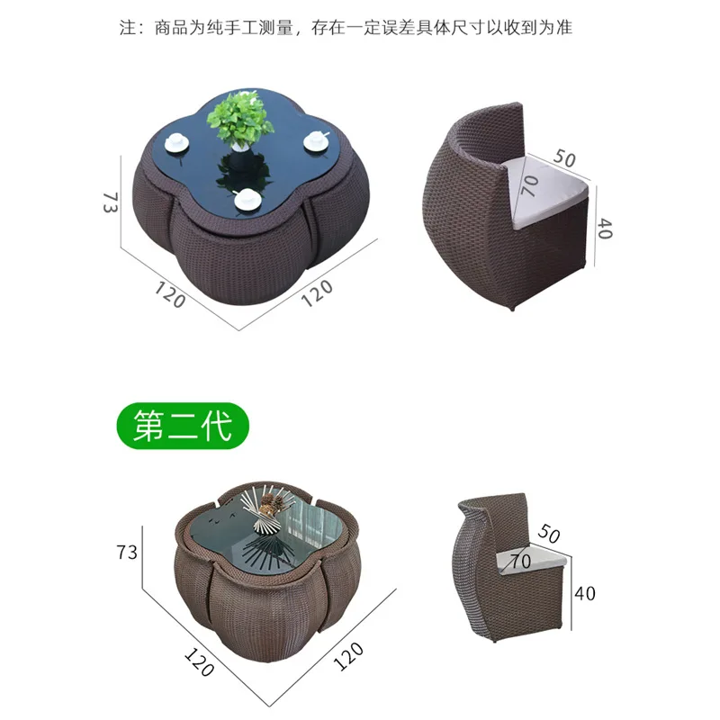Kombinasi meja dan kursi rotan - Outdoor Furniture Store ulasan dan harga