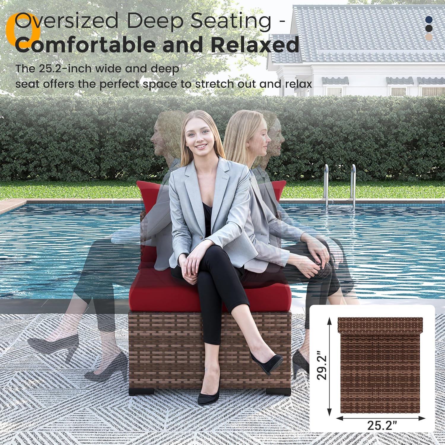 Set Sofa & Meja Api Luar Ruang - Outdoor Furniture And Fire Pit ulasan dan harga