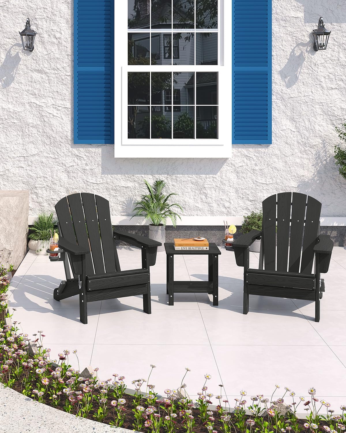Kursi Lipat Adirondack Plastik - Outdoor Furniture And Fire Pit ulasan dan harga