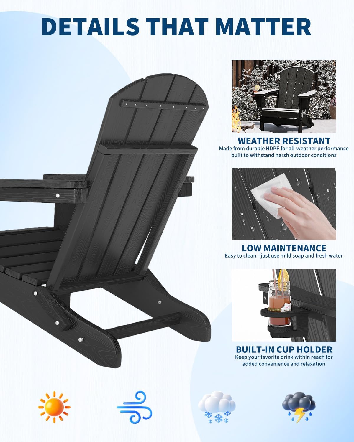 Kursi Lipat Adirondack Plastik - Outdoor Furniture And Fire Pit ulasan dan harga