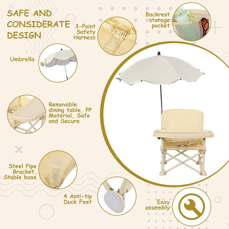 Kursi Pantai Bayi Lipat dengan - Bistro Table Set ulasan dan harga