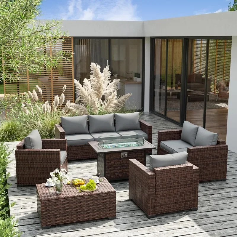 Satu Set Furnitur dengan Meja  - Outdoor Furniture And Fire Pit ulasan dan harga