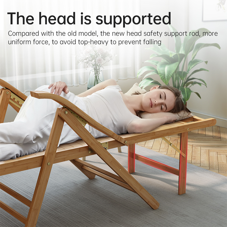 Kursi Santai Lipat Bambu Desai - Outdoor Furniture Lounge Chair ulasan dan harga