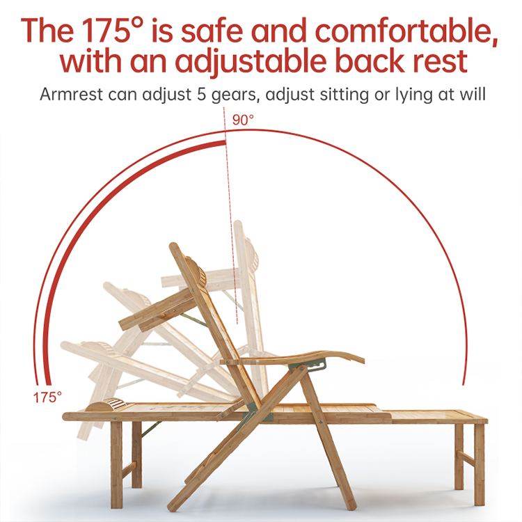 Kursi Santai Lipat Bambu Desai - Outdoor Furniture Lounge Chair ulasan dan harga