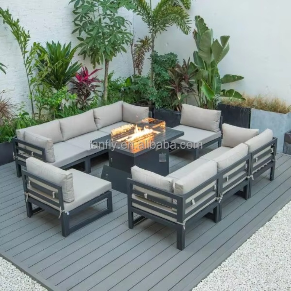 Set Furnitur Taman Modern Alum - Outdoor Furniture And Fire Pit ulasan dan harga