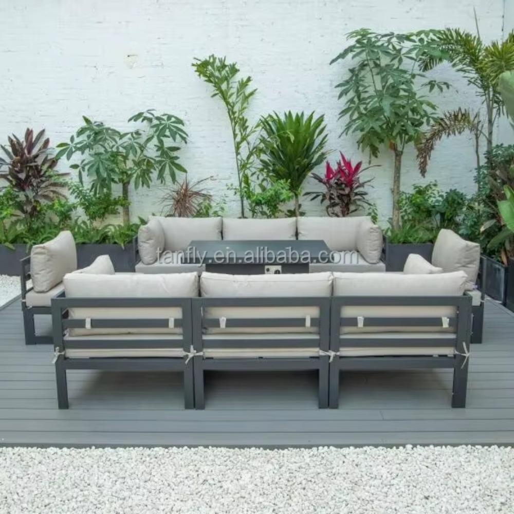 Set Furnitur Taman Modern Alum - Outdoor Furniture And Fire Pit ulasan dan harga
