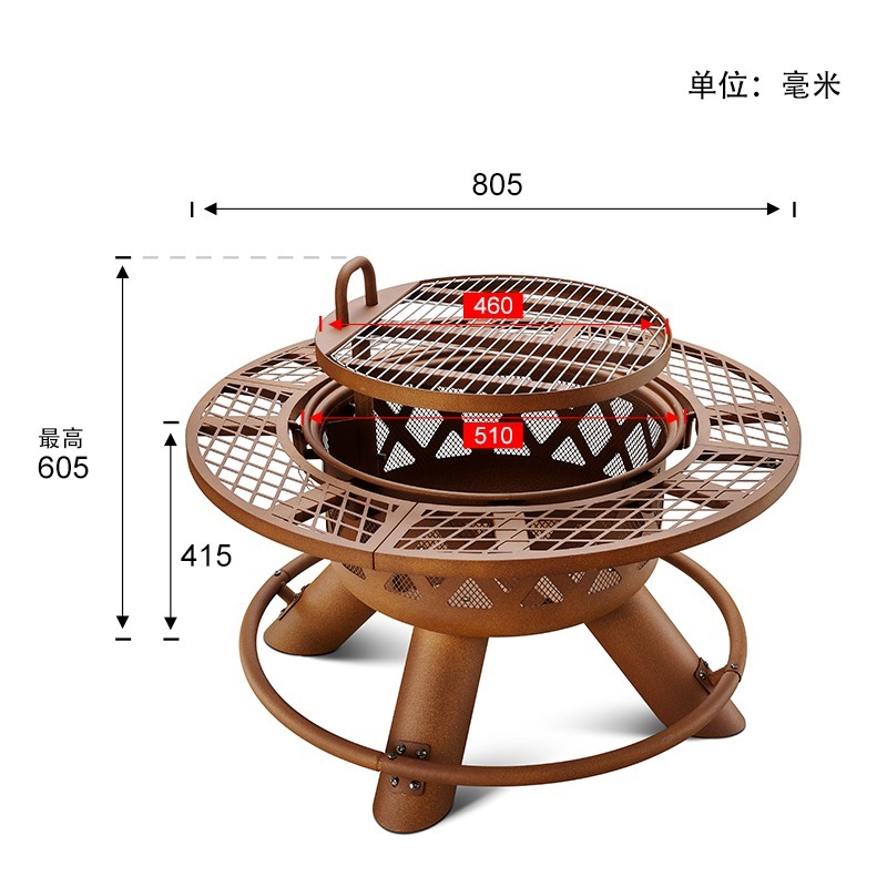 Set Pemanggang Barbekyu & Pera - Outdoor Furniture And Fire Pit ulasan dan harga