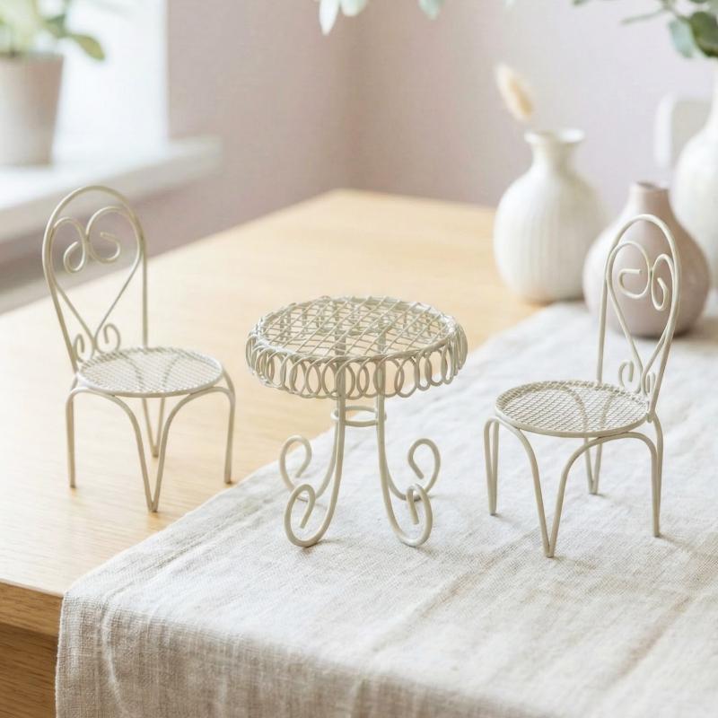 1/3 Buah Aksesori Properti Orn - Bistro Table Set ulasan dan harga