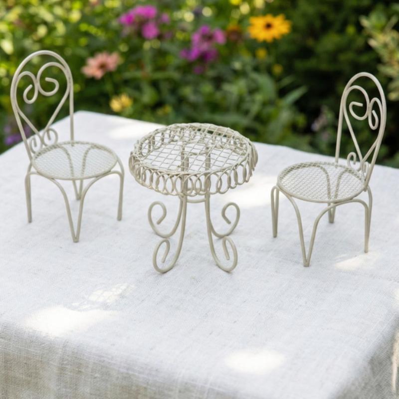 1/3 Buah Aksesori Properti Orn - Bistro Table Set ulasan dan harga