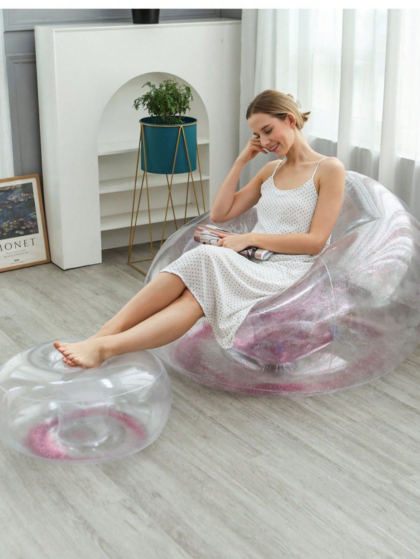 1pcs Kursi Santai Tiup PVC, So - Outdoor Furniture Lounge Chair ulasan dan harga