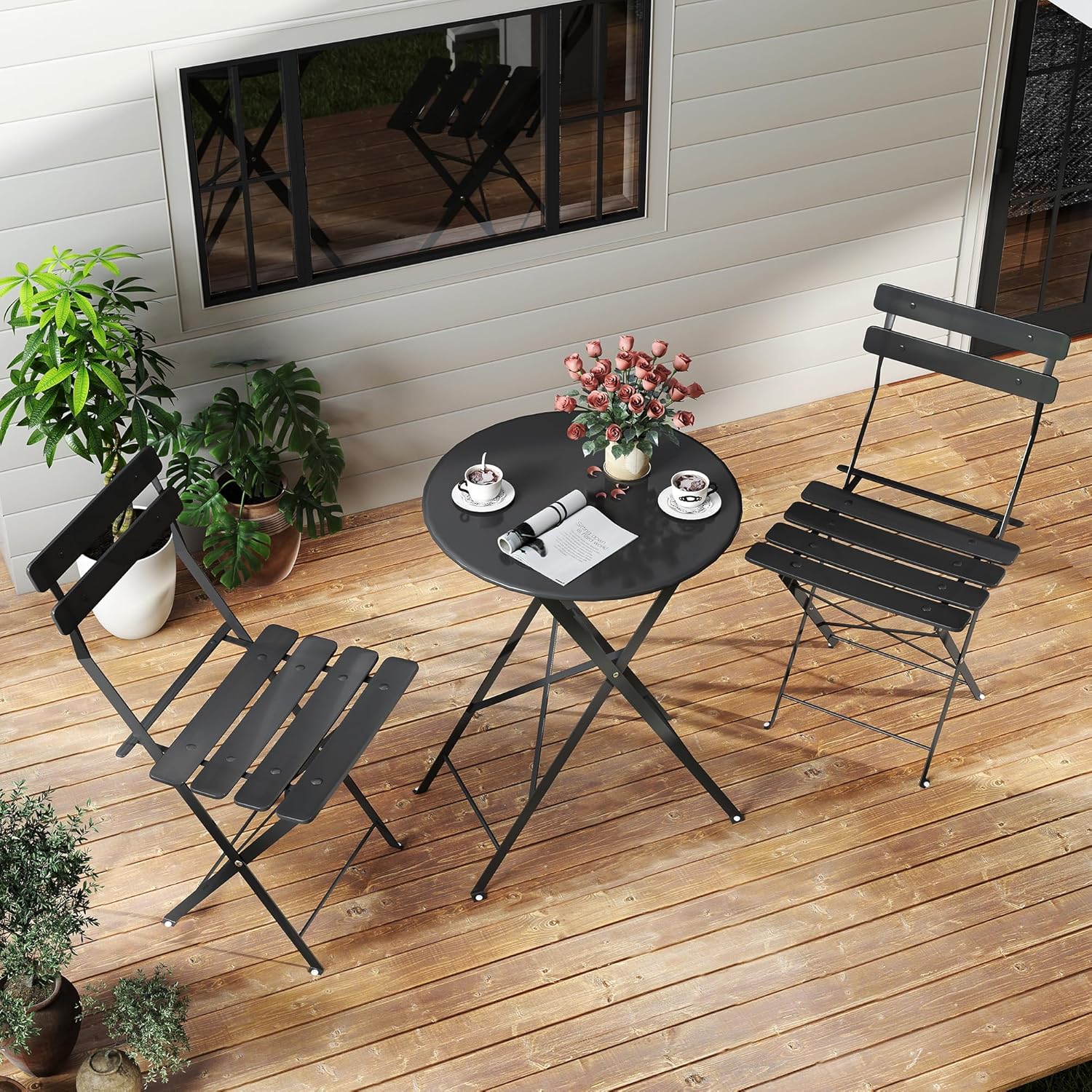 Set bistro luar ruangan lipat  - Outdoor Furniture One Piece ulasan dan harga