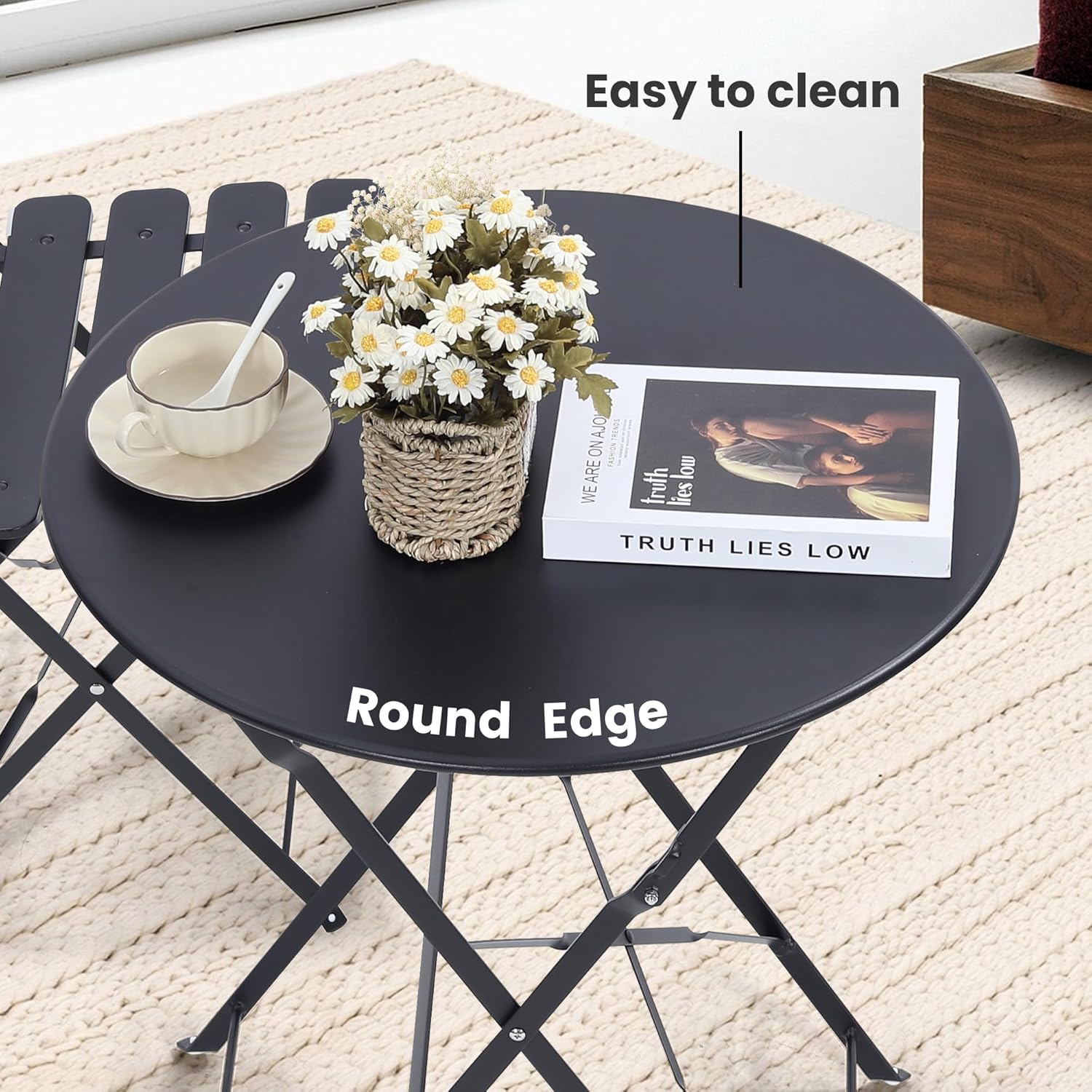 Set bistro luar ruangan lipat  - Outdoor Furniture One Piece ulasan dan harga
