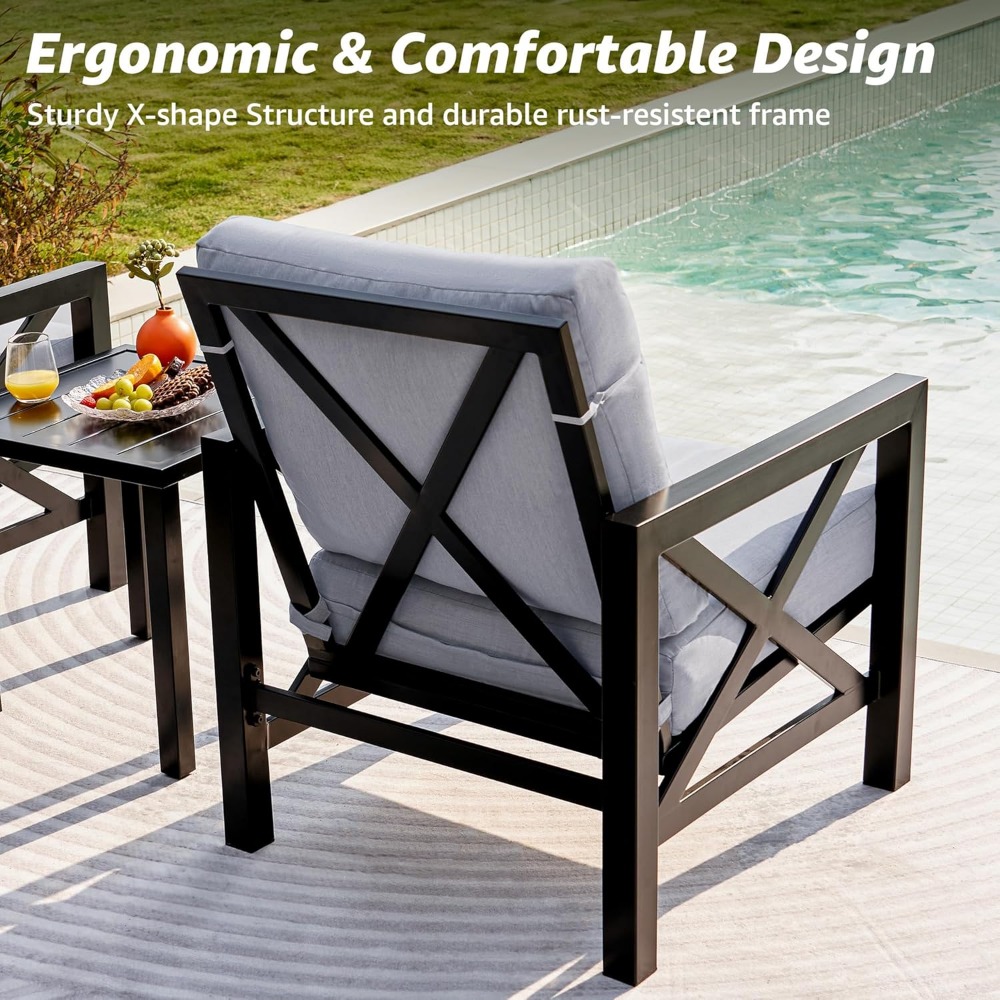 Set Bistro Teras Tiga Bagian,  - Outdoor Furniture One Piece ulasan dan harga