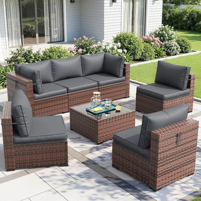 Amopatio 8 Buah Set Furnitur T - Outdoor Furniture And Fire Pit ulasan dan harga